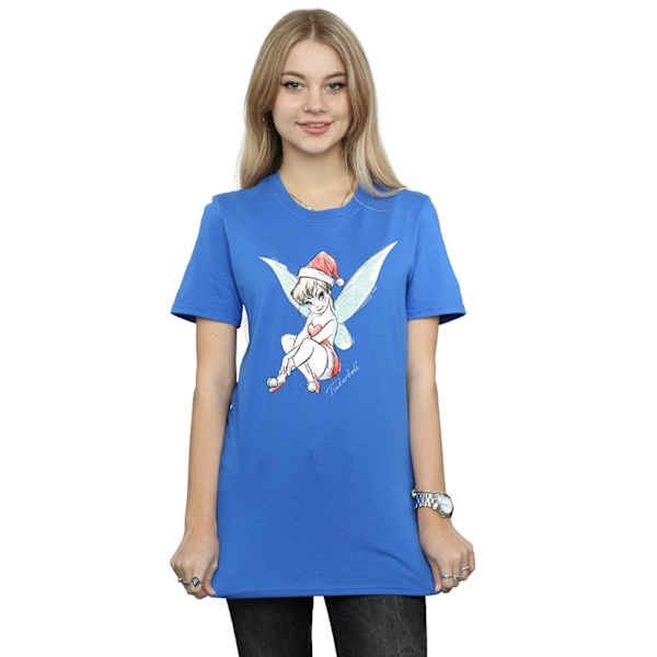 Disney Dam/Kvinnor Tinkerbell Jul Fairy Bomull Pojkvän Royal Blue XL