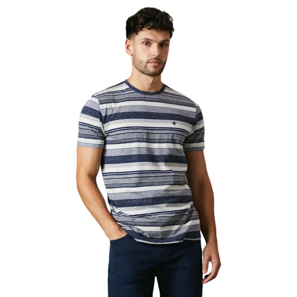 Maine Herr Denver Randig T-shirt S Blå Blue S