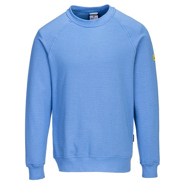 Portwest Herr Antistatisk Sweatshirt XXL Hamilton Blå Hamilton Blue XXL