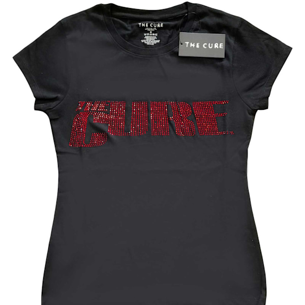 The Cure Dam T-shirt med utsmyckad logotyp XXL Svart Black XXL