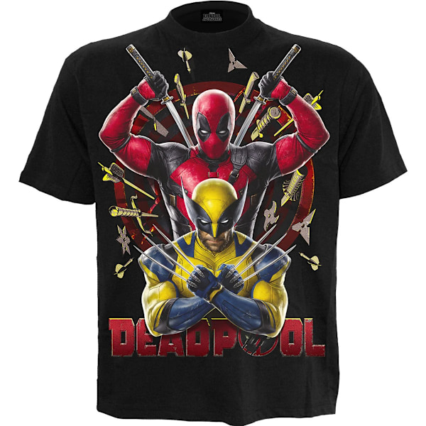 Deadpool & Wolverine Unisex Vuxen Bullseye T-shirt L Svart/Flerfärgad Black/Multicoloured L
