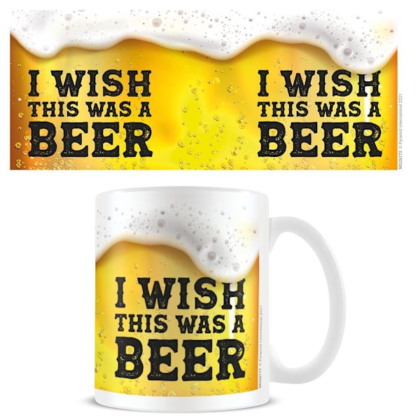 Pyramid International I Wish This Was Beer Mug One Size Guld/Vit Gold/White/Black One Size