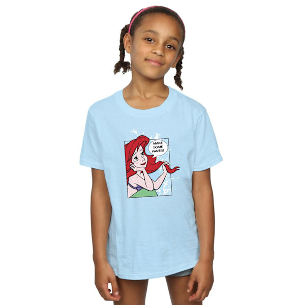 Disney Princess Girls Ariel Pop Art Bomull T-shirt 5-6 år Ba Baby Blue 5-6 Years