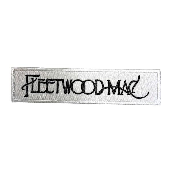 Fleetwood Mac Vävd Textlogotyp Stryk-på-lapp En Storlek Vit/Svart White/Black One Size