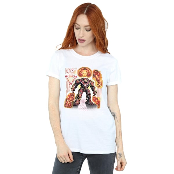 Marvel Womens/Ladies Avengers Infinity War Hulkbuster Blueprint White L