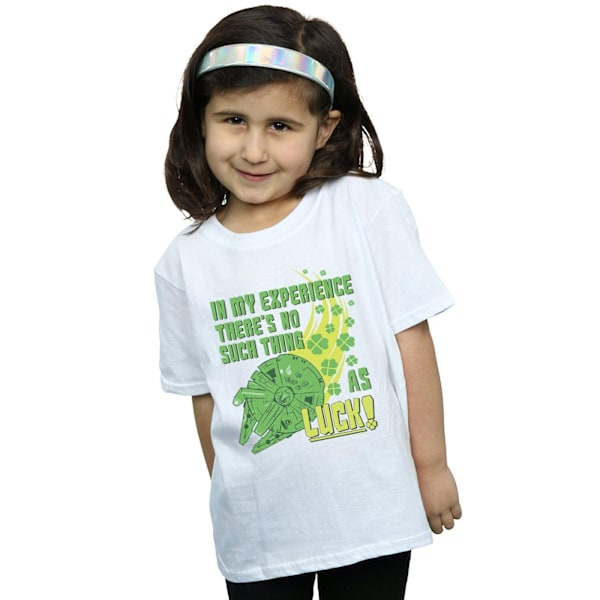 Star Wars Girls Millennium Falcon Shamrock Luck Bomull T-shirt White 9-11 Years