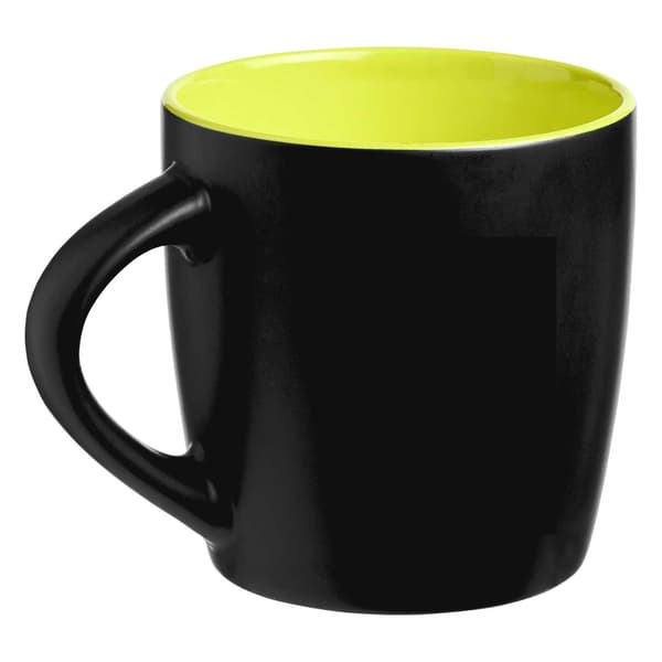 Bullet Riviera Keramisk Mugg 8,4 x 8,8 cm Solid Svart/Lime Solid Black/Lime 8.4 x 8.8 cm