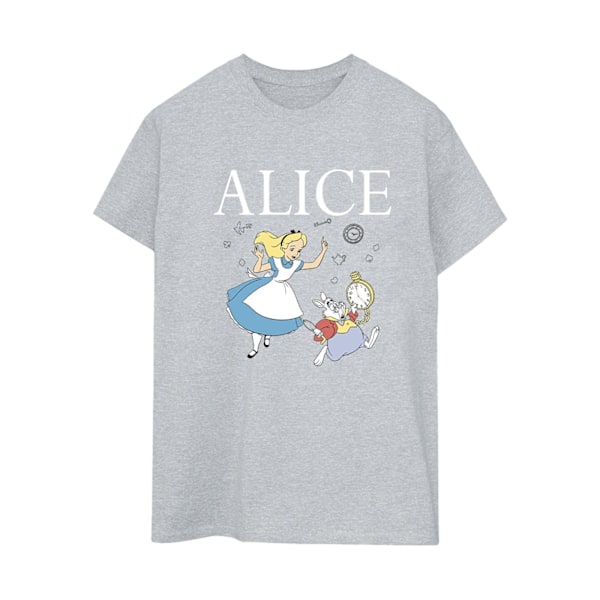 Disney Dam/Damer Alice I Spegellandet Följ Kaninen Bomull Sports Grey L