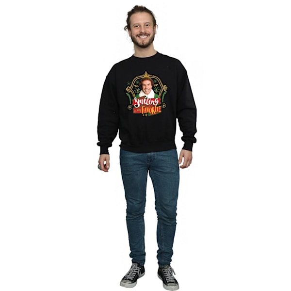 Elf Herr Buddy Leende Sweatshirt L Svart Black L