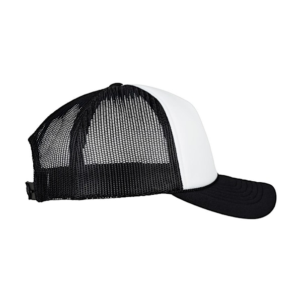 Flexfit Unisex Adult Foam Curved Peak Trucker Cap One Size Whit White/Black One Size