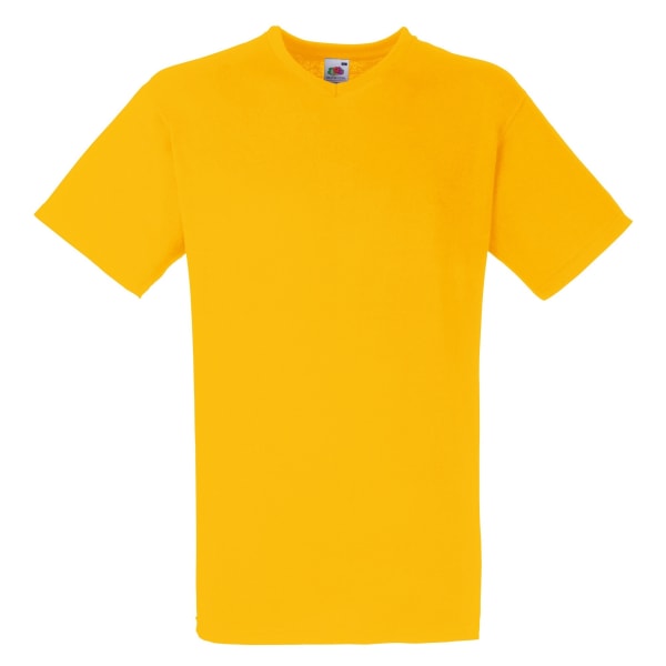 Fruit Of The Loom Mens Valueweight V-Neck, Kortärmad T-shirt Sunflower 3XL