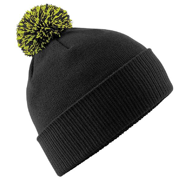 Beechfield Unisex Snowstar Beanie i en storlek Svart/Lime Gr Black/Lime Green One Size