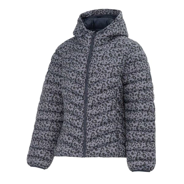 SoulCal Dam Bubble Djurmönstrad Nylon Pufferjacka 1 Grey 10 UK