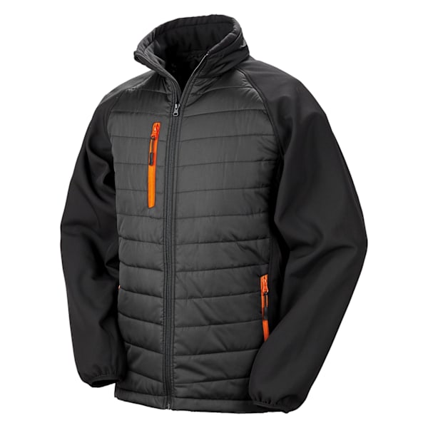 Result Unisex Vuxen Compass Softshell Vadderad Jacka S Svart/Orange Black/Orange S