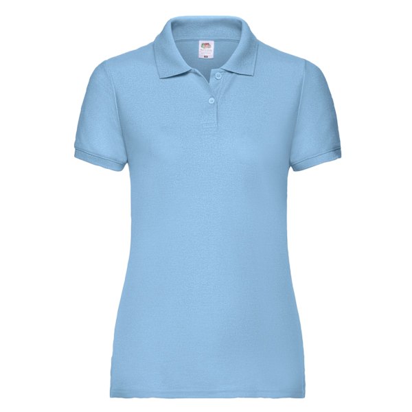 Fruit of the Loom Dam Polotröja Lady Fit 65/35 Storlek M Himmelblå Sky Blue M