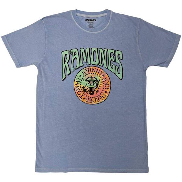 Ramones Unisex Adult Psych Crest T-Shirt M Ljusblå Light Blue M