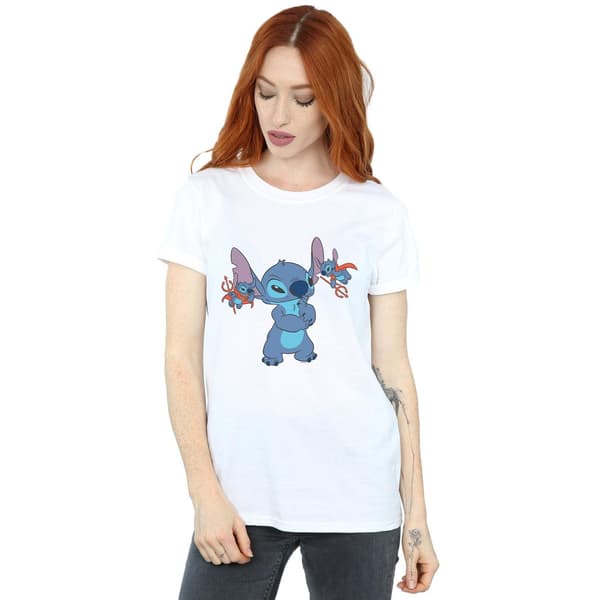 Disney Dam/Dam Lilo Och Stitch Little Devils Bomulls Boyfriend White M