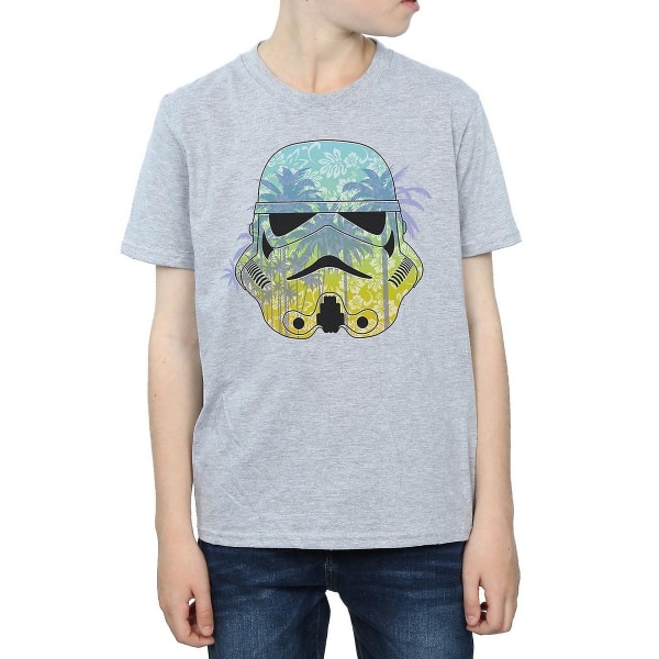 Star Wars Boys Command Stormtrooper Hawaiian T-shirt 5-6 år Sports Grey 5-6 Years