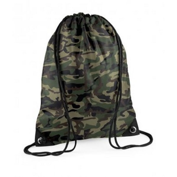 Bagbase Premium Gymsac Water Resistant Bag (11 liter) (Pack Of Jungle Camo One Size