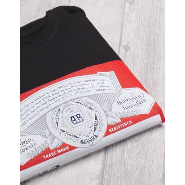 Budweiser herrlogotyp T-shirt S svart Black S