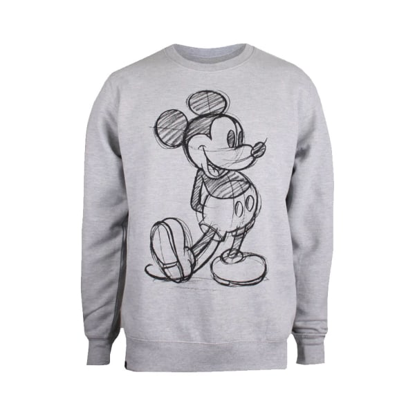 Disney Mickey Mouse Sketch Crop Sweatshirt XL Spo Sports Grey XL