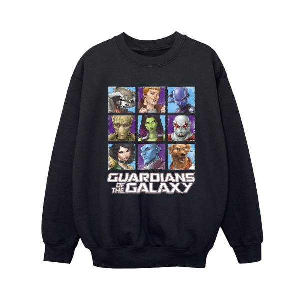 Guardians Of The Galaxy Boys Character Squares Sweatshirt 5-6 Y Black 5-6 Years