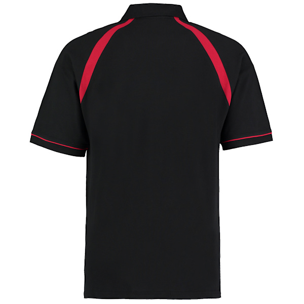 Kustom Kit Oak Hill Herr Kortärmad Poloskjorta S Svart/Ljusröd Black/Bright Red S