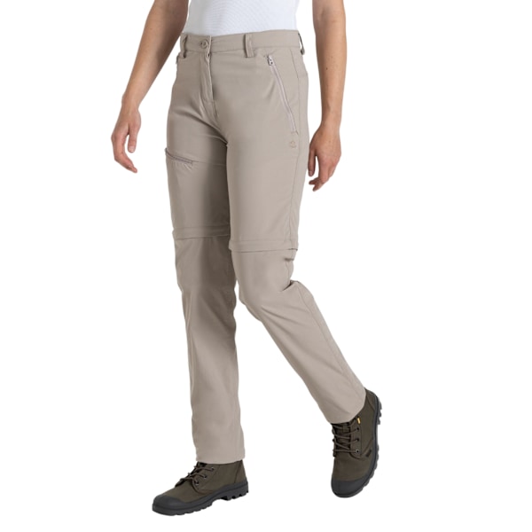 Craghoppers Pro III Nosilife Konvertibla Byxor för Kvinnor Soft Mushroom 18 UK R