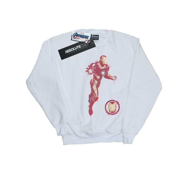 Marvel Mens Avengers Endgame Painted Iron Man Sweatshirt XL Whi White XL