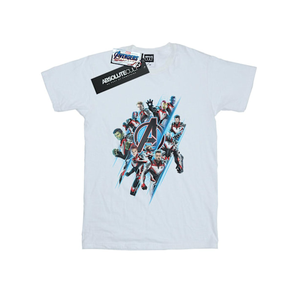 Marvel Pojkar Avengers Endgame Logo Team T-Shirt 7-8 År Vit White 7-8 Years