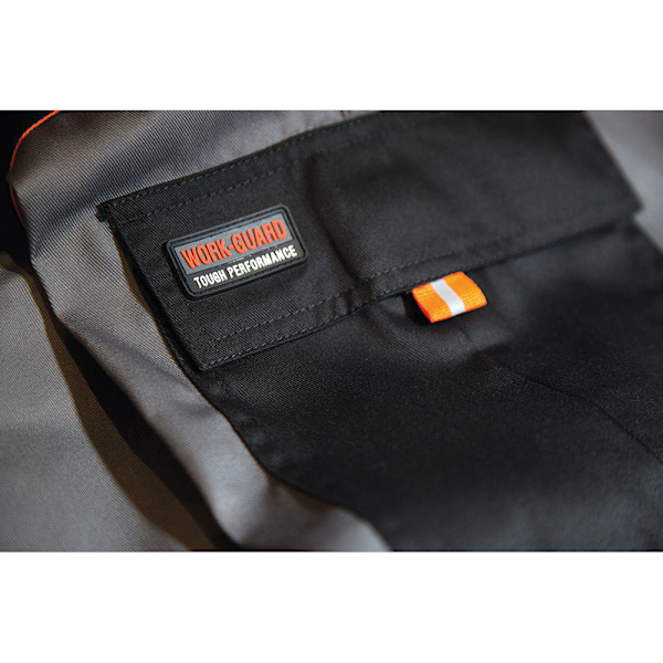 Result Unisex Work-Guard Lite Arbetskläder Shorts (Andas och Vindtät) Grey / Black / Orange 3XL