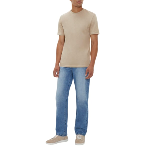 Maine Herr Stone Wash Raka Jeans 40R Blå Blue 40R