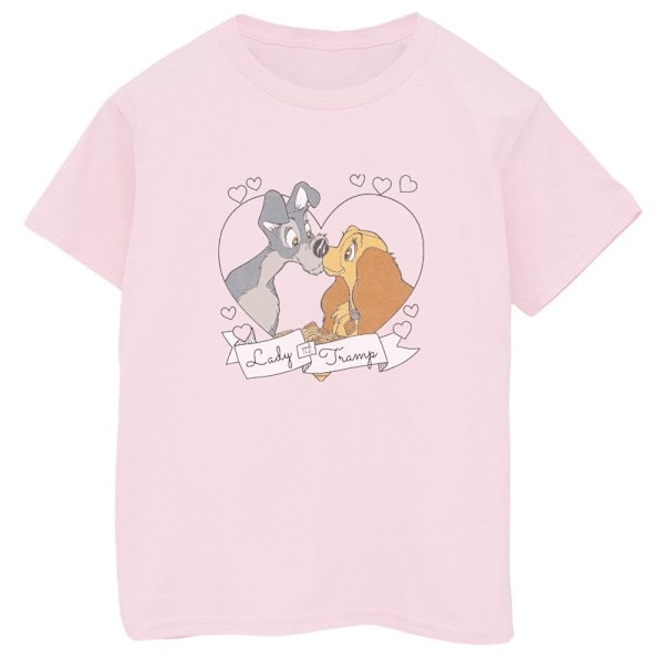 Disney Girls Lady And The Tramp Love Bomull T-shirt 3-4 År B Baby Pink 3-4 Years