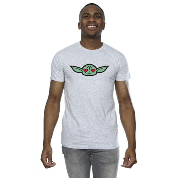 Star Wars Herr The Mandalorian Grogu Hjärta Ögon T-shirt 5XL Spo Sports Grey 5XL
