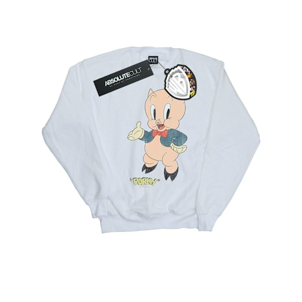 Looney Tunes Herr Porky Pig Distressed Sweatshirt 4XL Vit White 4XL