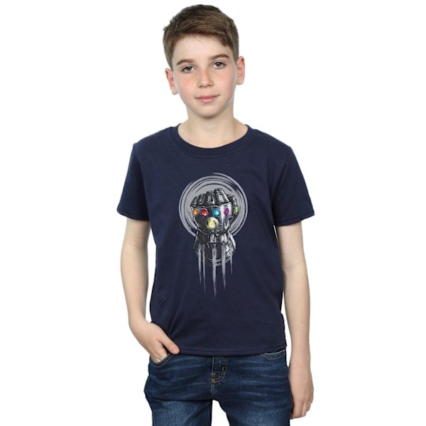 Marvel Boys Avengers Infinity War Power Fist T-shirt 12-13 år Navy Blue 12-13 Years