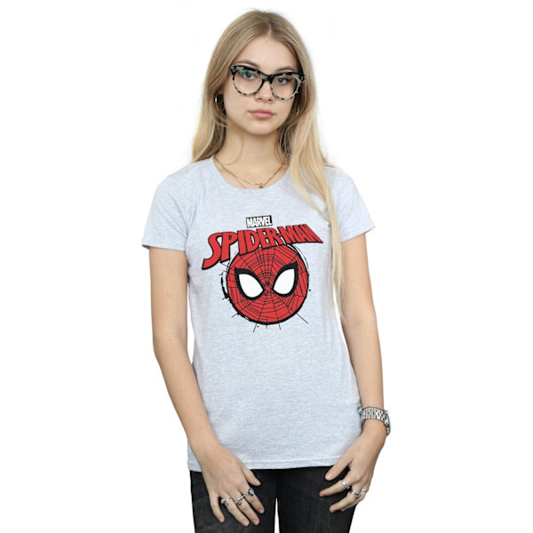 Marvel Dam/Kvinnor Spider-Man Logo Head Bomull T-Shirt L Spor Sports Grey L