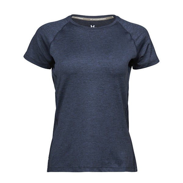 Tee Jays Dam/Kvinnor Cool Dry Kortärmad T-shirt L Marin Melange Navy Melange L