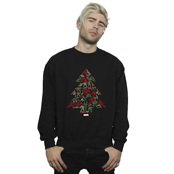 Marvel Mens Avengers Julgran Sweatshirt S Svart Black S