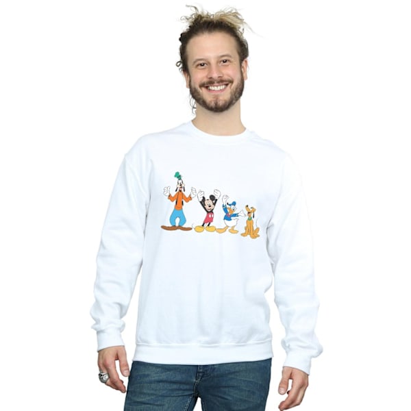 Disney Herr Mickey Mouse Vänner Sweatshirt XXL Vit White XXL