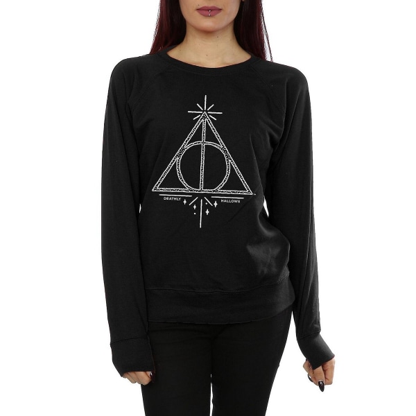 Harry Potter Dam/Dam Deathly Hallows bomullströja S Black S