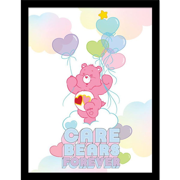 Care Bears Forever inramad affisch 40cm x 30cm Vit/Rosa/Blå White/Pink/Blue 40cm x 30cm