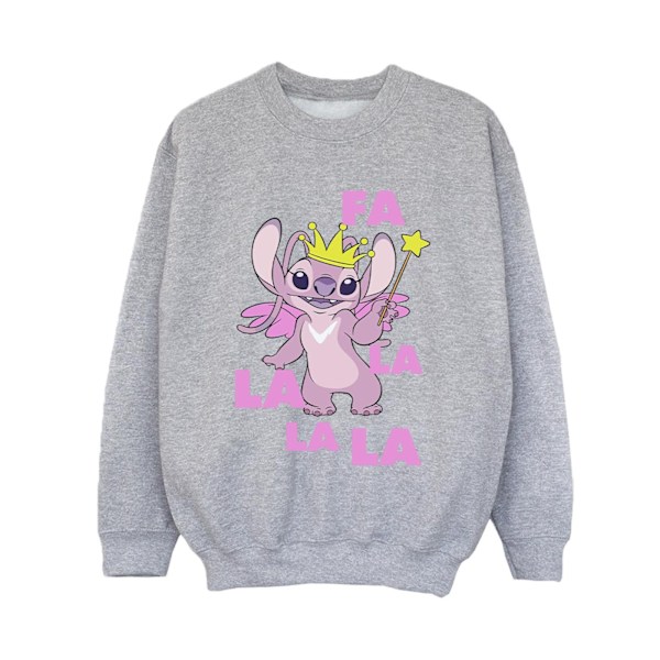 Disney Boys Lilo & Stitch Angel Fa La La Sweatshirt 12-13 år Sports Grey 12-13 Years