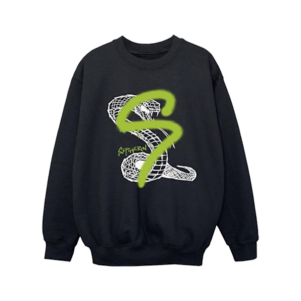 Harry Potter Girls Slytherin Pop Spray Sweatshirt 12-13 år B Black 12-13 Years