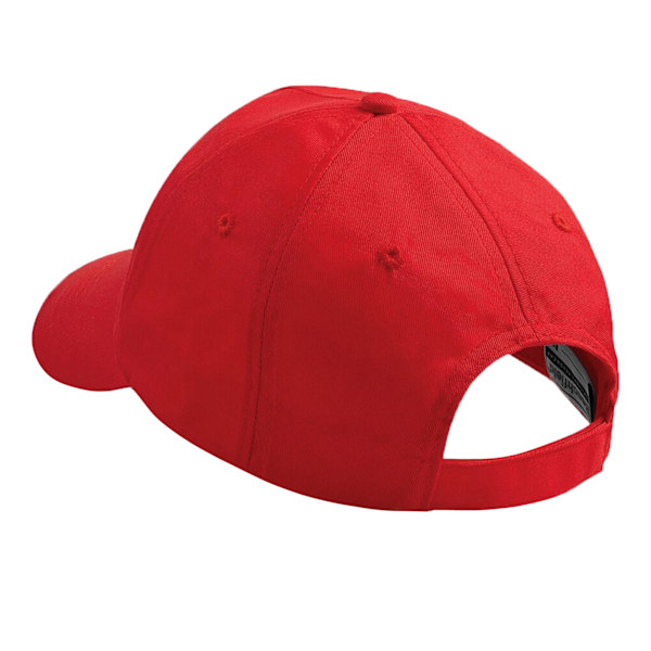 Beechfield Plain Unisex Junior Original 5 Panel Baseball Cap On Classic Red One Size