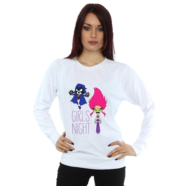 DC Comics Dam/Kvinnor Teen Titans Go Girls Night Sweatshirt M White M