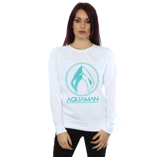 DC Comics Dam/Dam Aquaman Aqua Logotröja M Vit White M