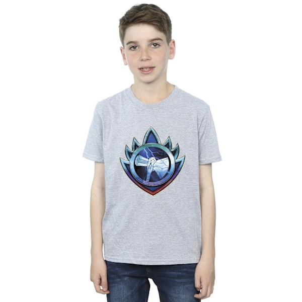 Marvel Boys Thor Love And Thunder Stormbreaker Crest T-Shirt 9- Sports Grey 9-11 Years