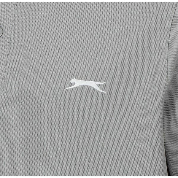 Slazenger Herr Broderad Logotyp Pikétröja L Ljusgrå Light Grey L