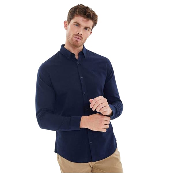 Threadbare Herr Oxford Regular Skjorta (2-pack) M Marinblå/Denim Navy/Denim M